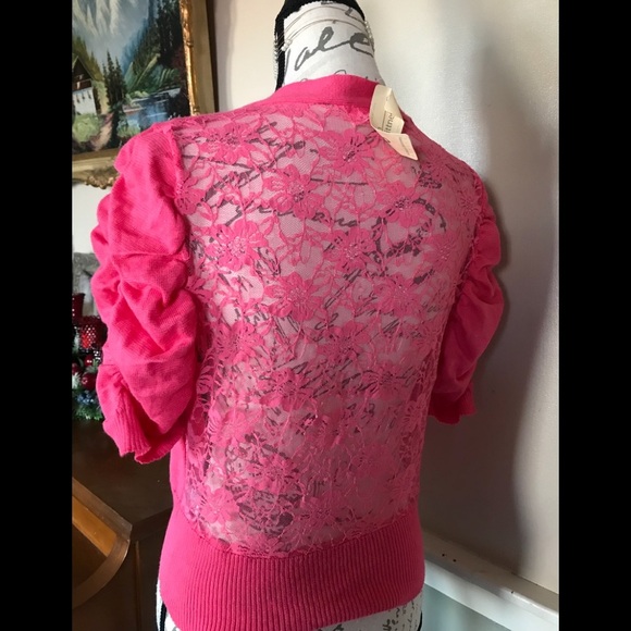 Allison Brittany NewYork Ruffle Cardigan PL New - Picture 9 of 9